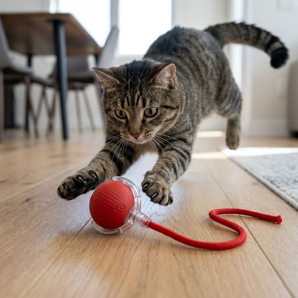 chat actif et en bonne santé